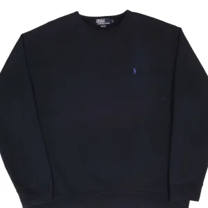 VINTAGE RALPH LAUREN NAVY BLUE 1990S CLASSIC CREWNECK SWEATSHIRT SIZE LARGE