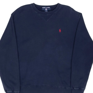 VINTAGE RALPH LAUREN POLO SPORT NAVY BLUE 1990S SWEATSHIRT MEDIUM