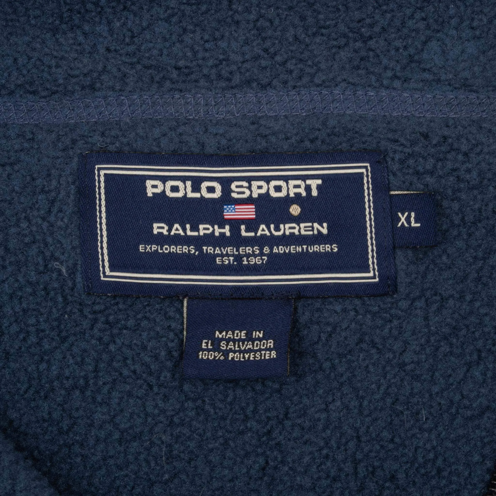 VINTAGE RALPH LAUREN POLO SPORT QUARTER ZIP FLEECE PULLOVER JACKET 1990S XL
