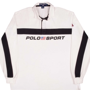 VINTAGE RALPH LAUREN POLO SPORT RUGBY POLO SHIRT 1990S SIZE LARGE