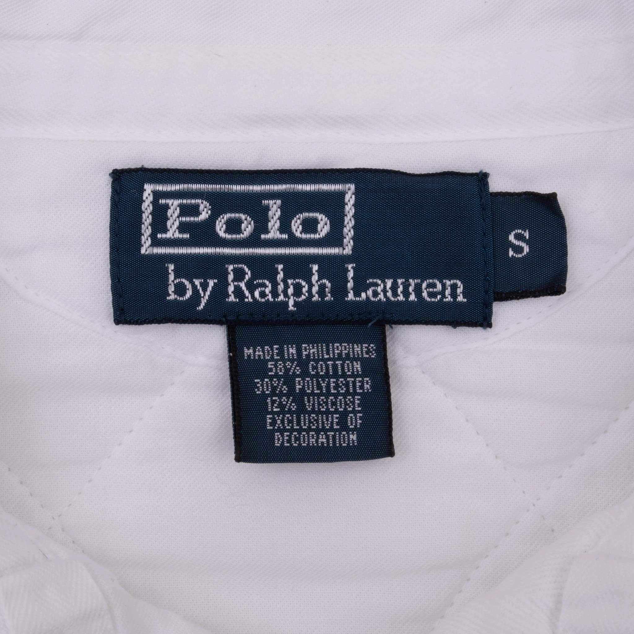 VINTAGE RALPH LAUREN WHITE RUGBY POLO SHIRT 1990S SMALL