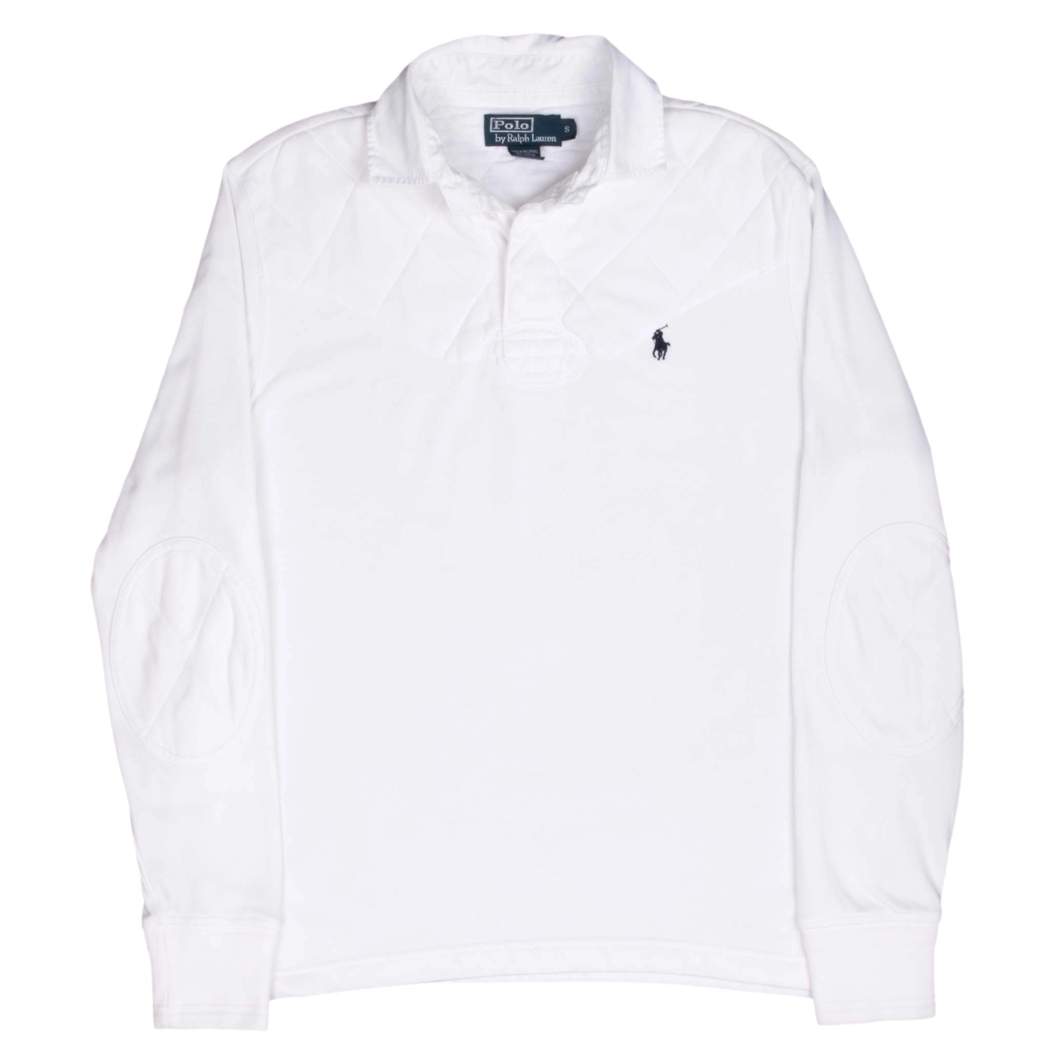 VINTAGE RALPH LAUREN WHITE RUGBY POLO SHIRT 1990S SMALL