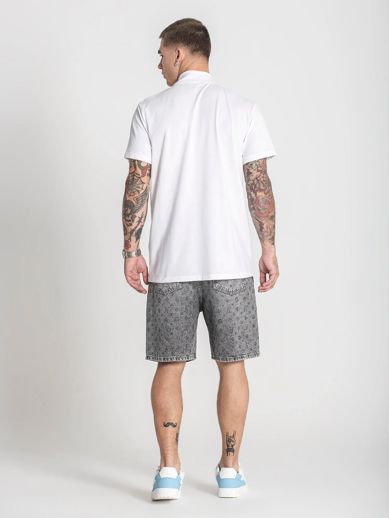 White Futura Zip Polo