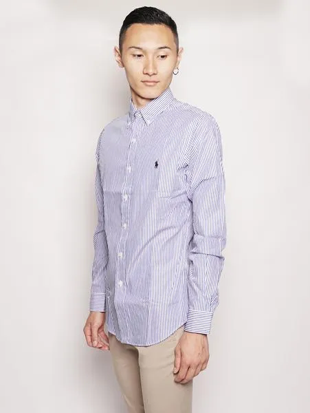 White / Light Blue Striped Shirt