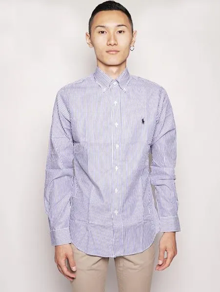 White / Light Blue Striped Shirt