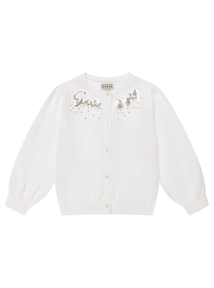 White Long Sleeve Cardigan (2-7)