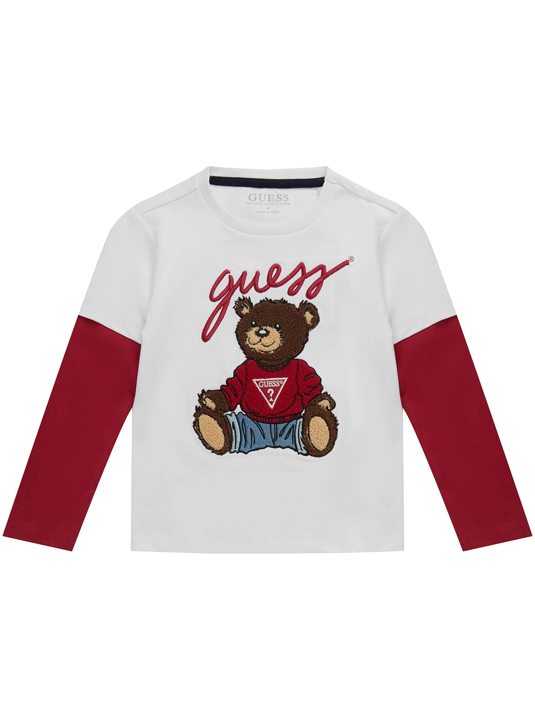 White Red Long Sleeve T-Shirt (2-7)