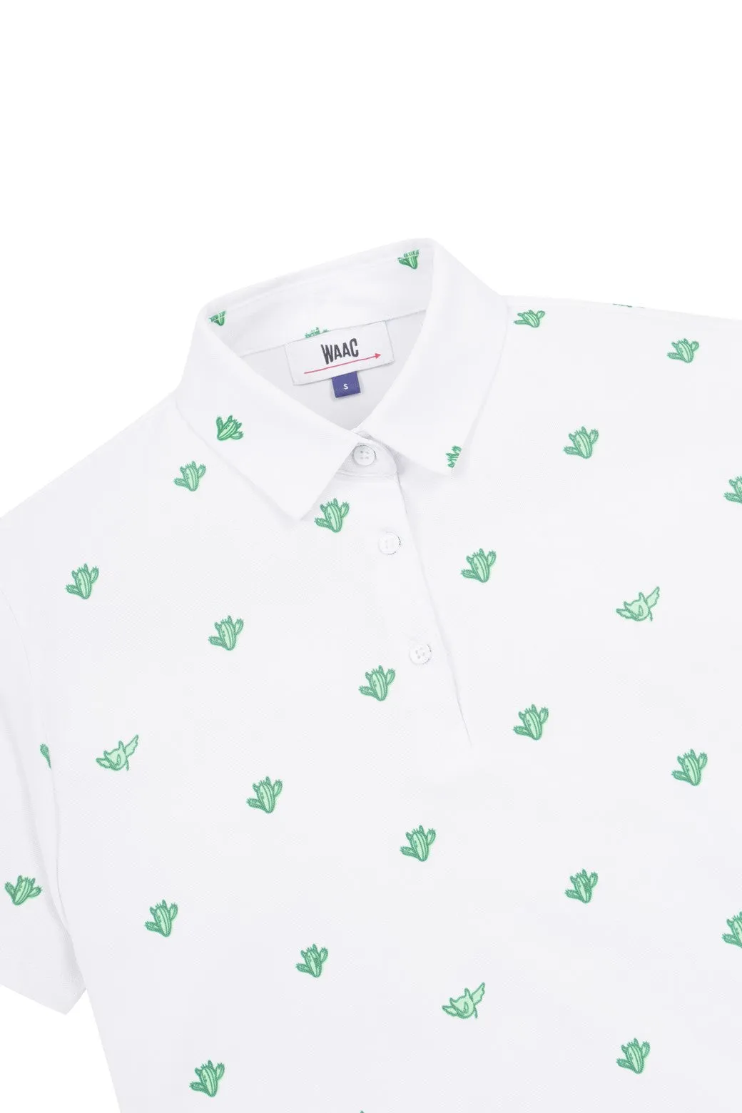 Women's Cacti Waacky Polo (EE) White