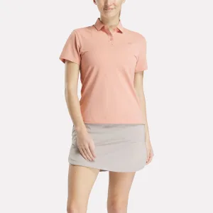 Women's Short Sleeve Stretch Pique Placket Polo Shirt