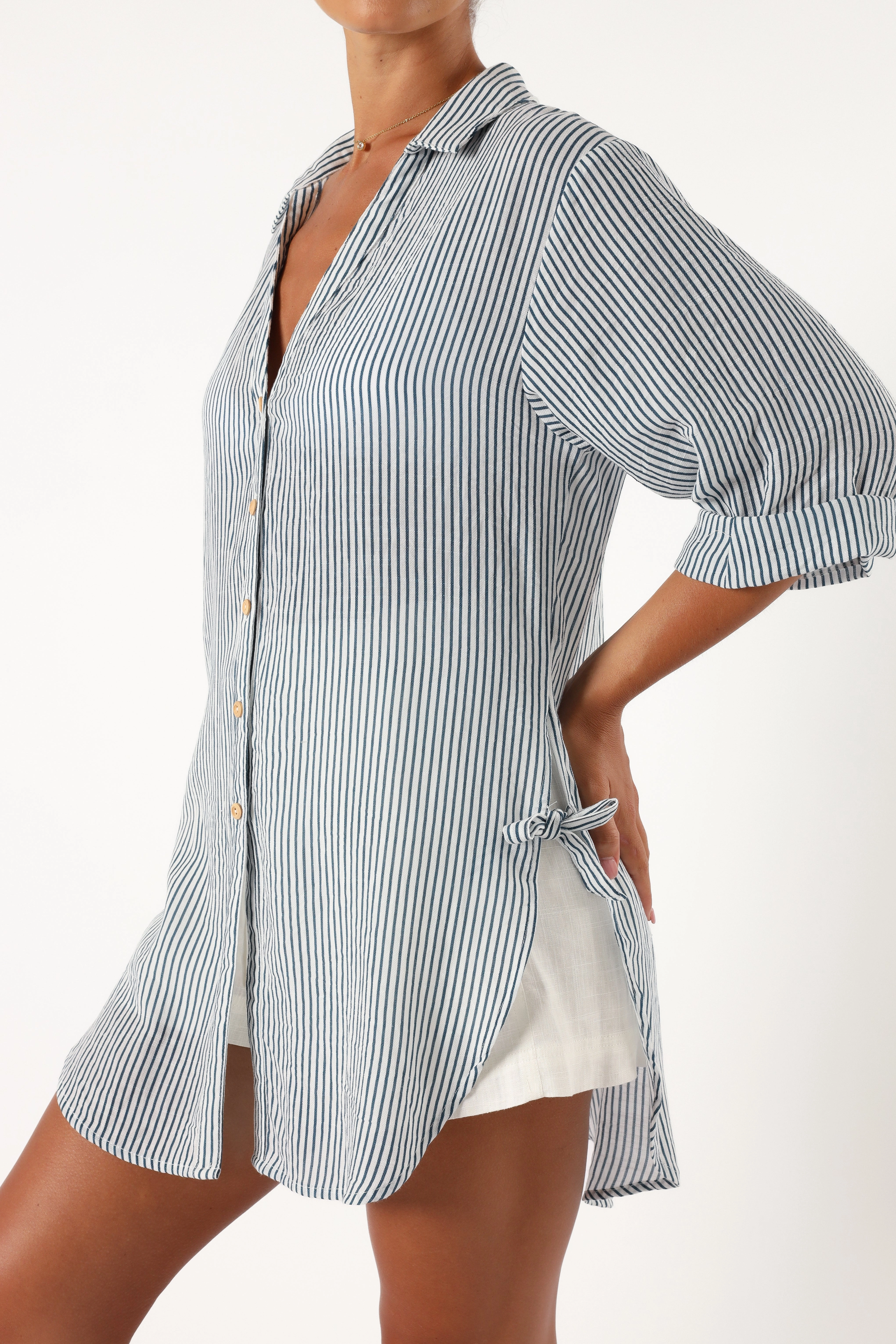 Wren Oversized Shirt - Navy