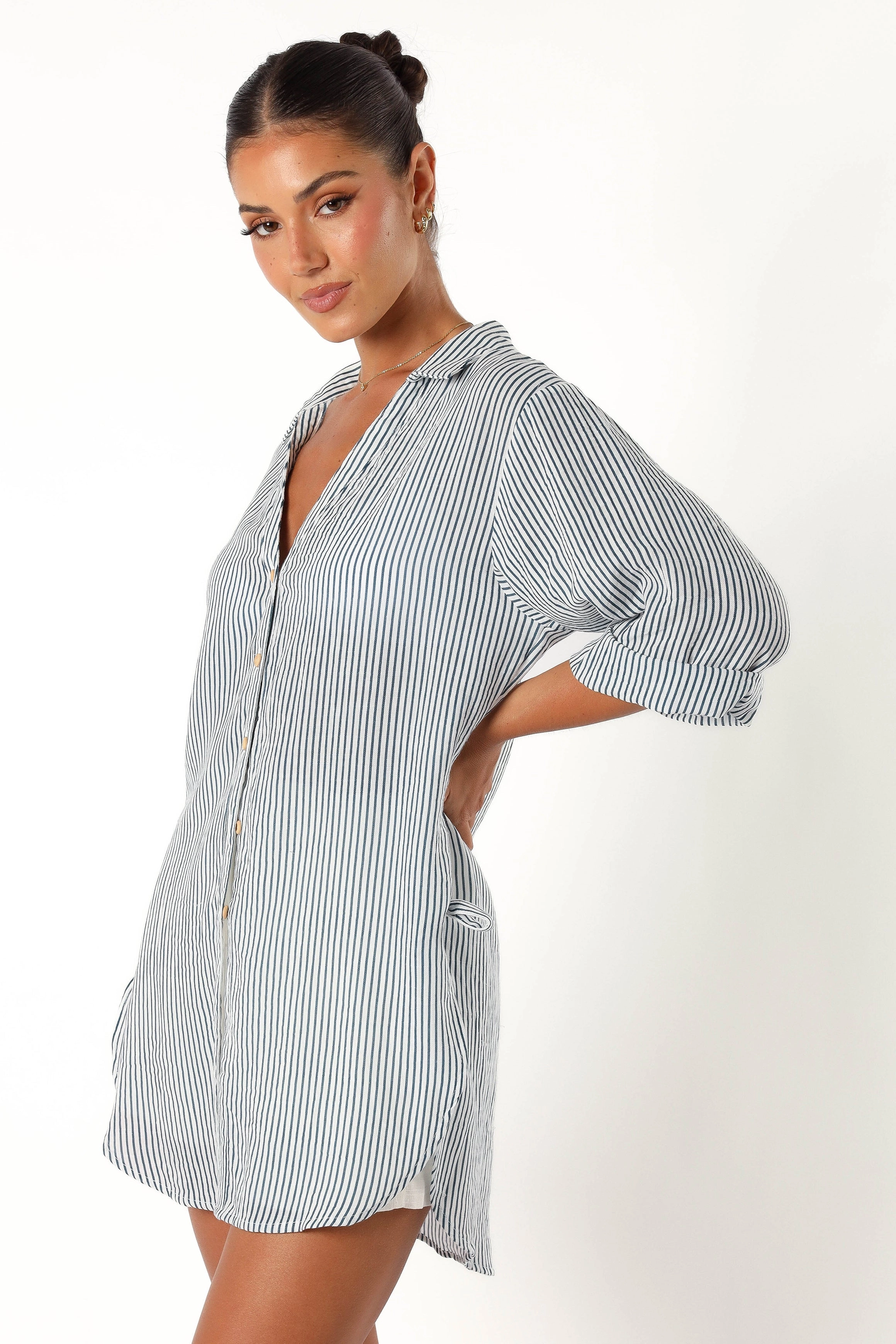 Wren Oversized Shirt - Navy