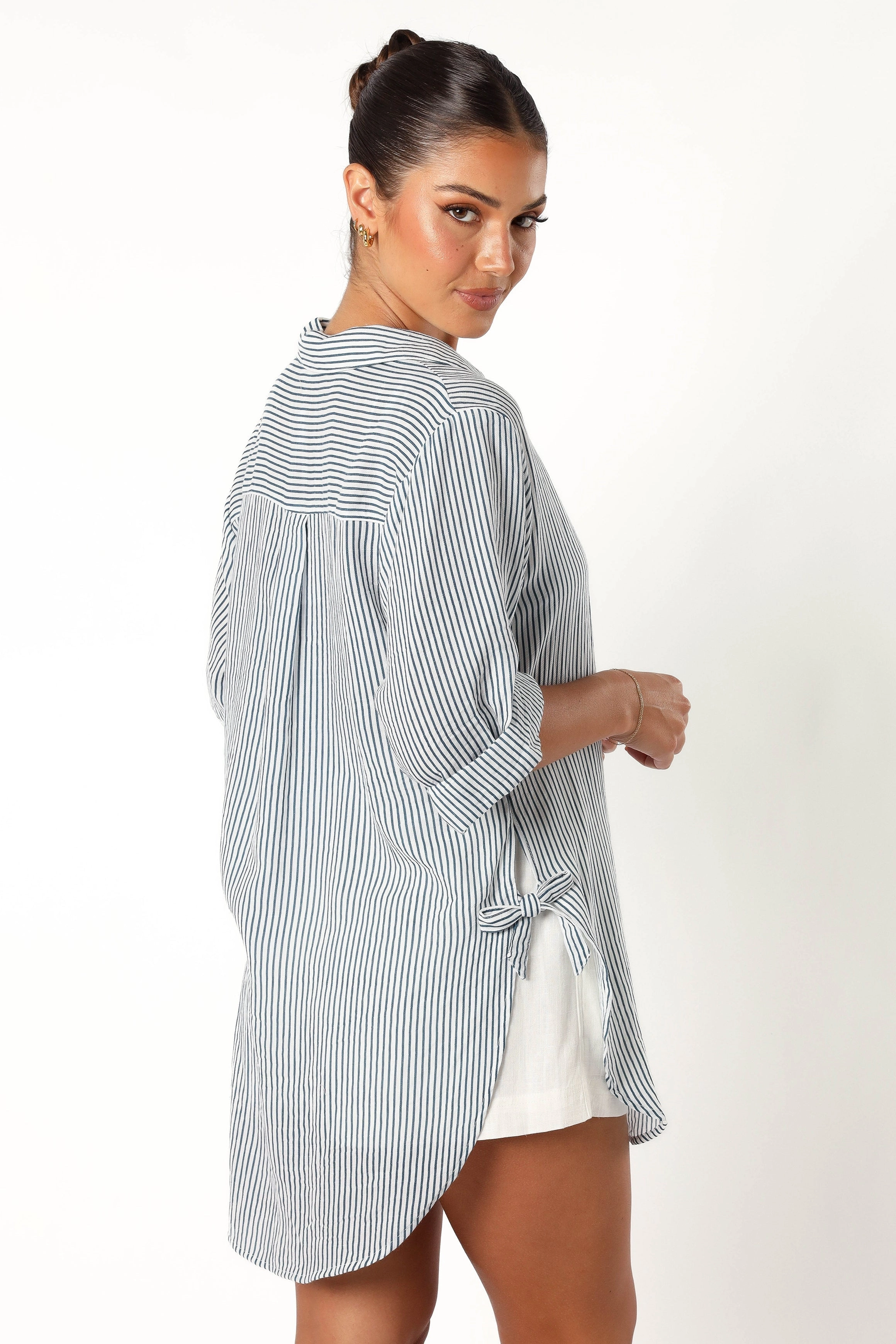 Wren Oversized Shirt - Navy