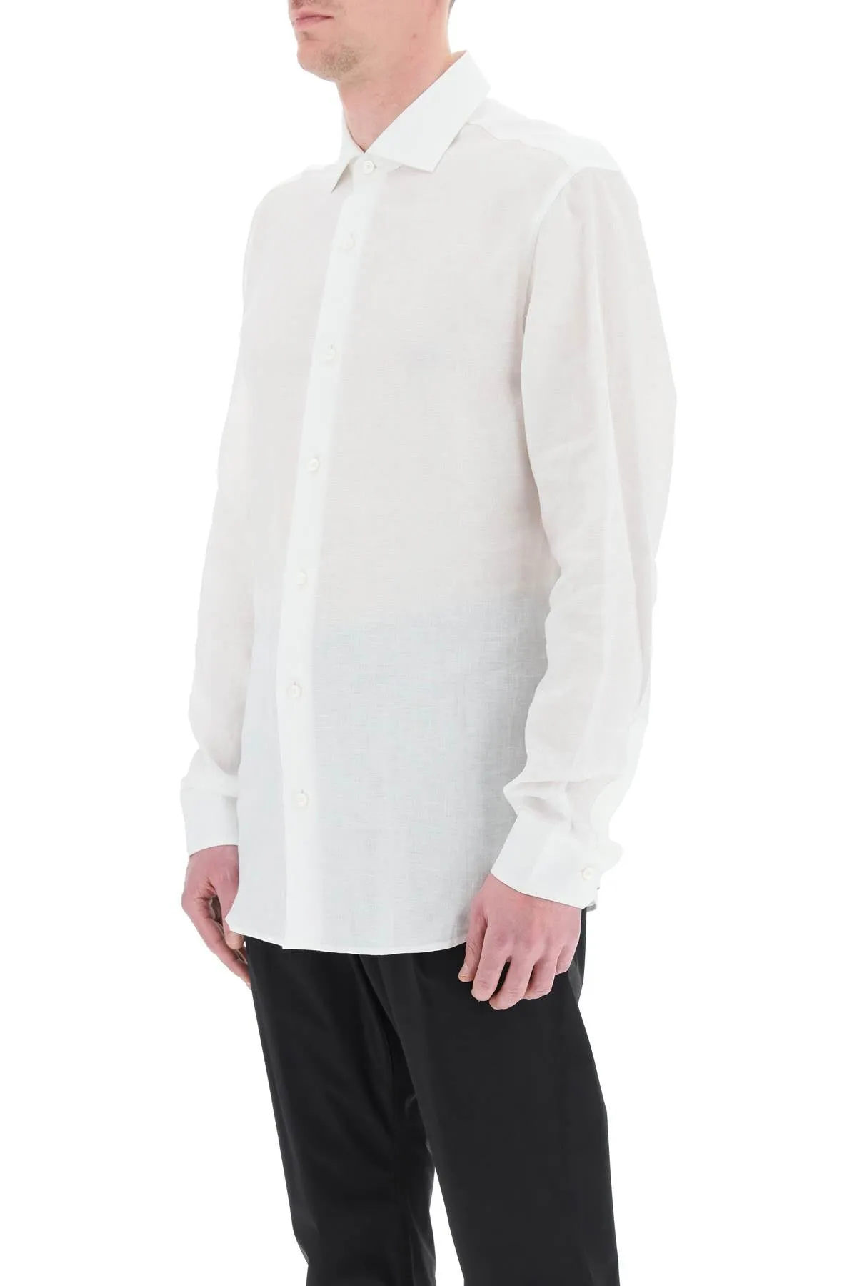 Z Zegna Buttoned Long-Sleeved Shirt