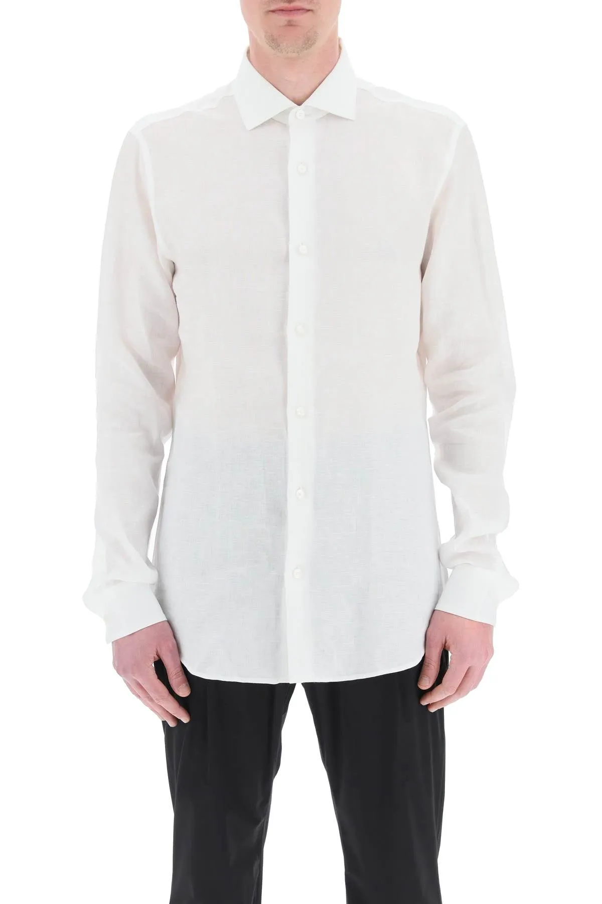 Z Zegna Buttoned Long-Sleeved Shirt